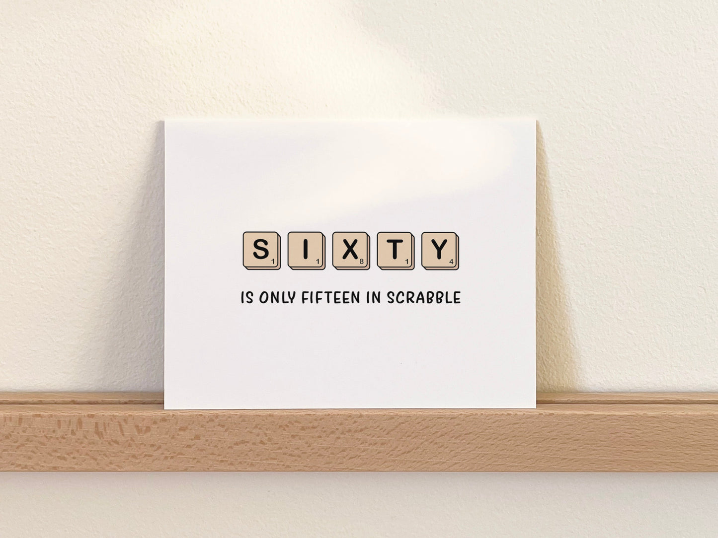 Funny Scrabble Birthday Card, Birthday Gift for Him or Her