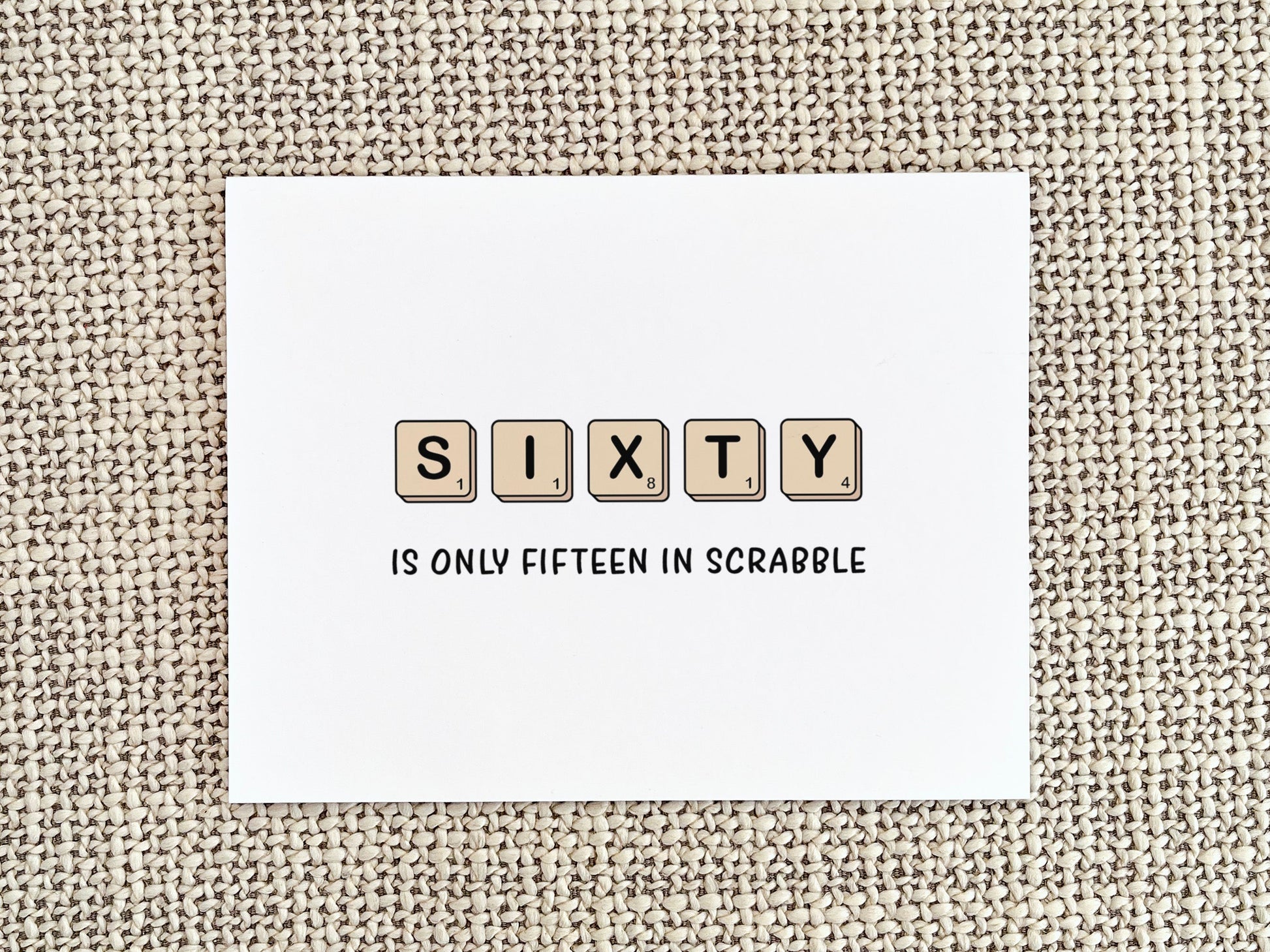 Funny Scrabble Birthday Card, Birthday Gift for Him or Her