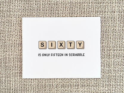 Funny Scrabble Birthday Card, Birthday Gift for Him or Her