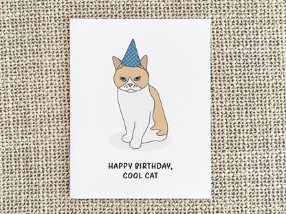 Cool Cat Birthday Card