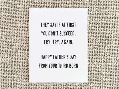 Funny Father's Day Card, Father's Day Gift for Dad