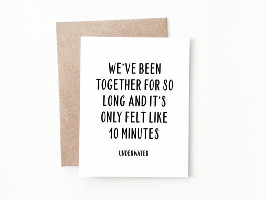 Funny Anniversary Card, Love Gift for Him or Her