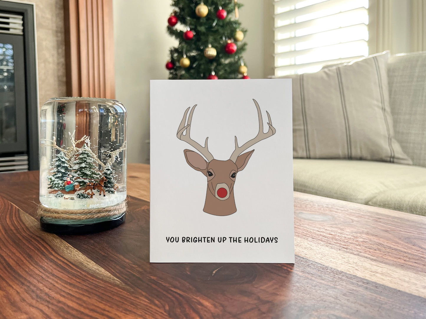 Rudolph Christmas Card