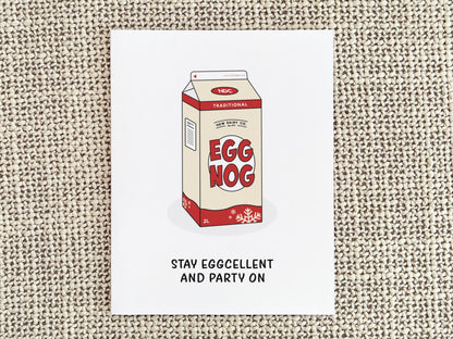 Egg Nog Christmas Card