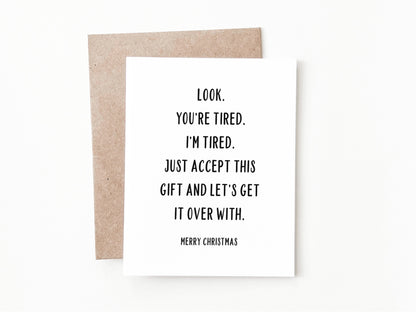 Funny Christmas Greeting Card, Christmas Gift for Him or Her