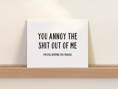 Funny Anniversary Card, Love Gift for Him or Her