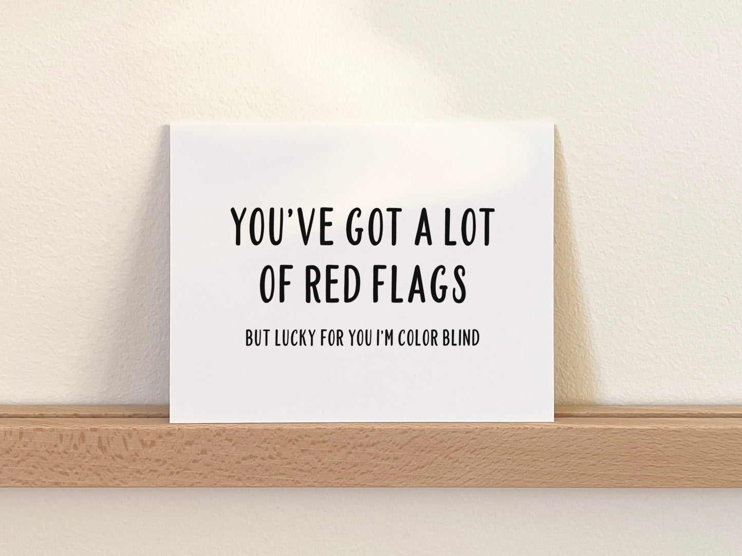 Red Flags Anniversary Card