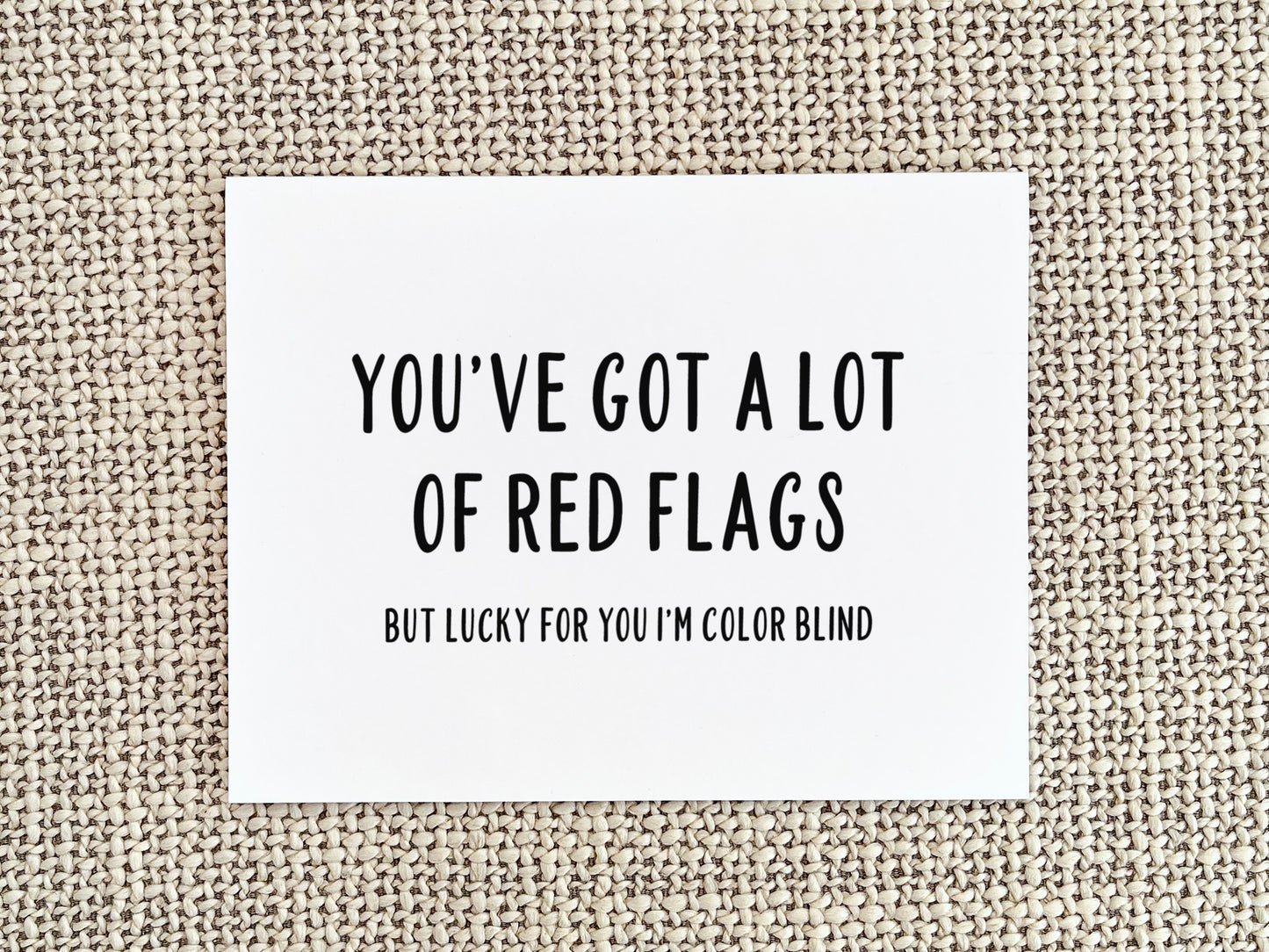 Red Flags Anniversary Card