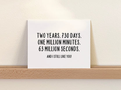 Funny Anniversary Card, Love Gift for Him or Her