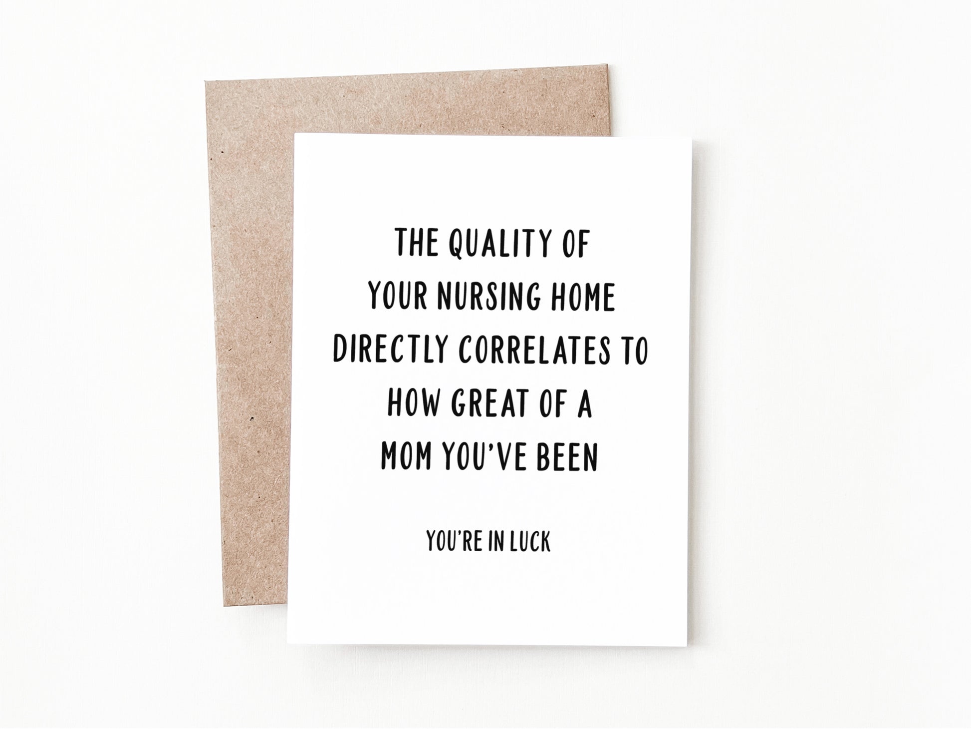 Funny Mother's Day Card, Mother's Day Gift for Mom