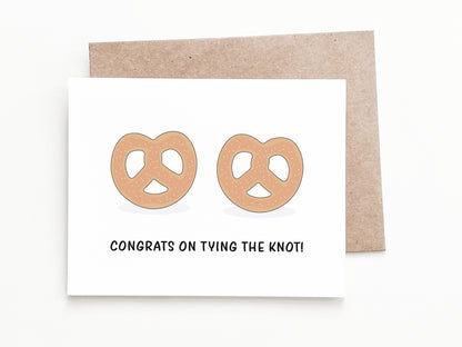 Pretzel Wedding Card