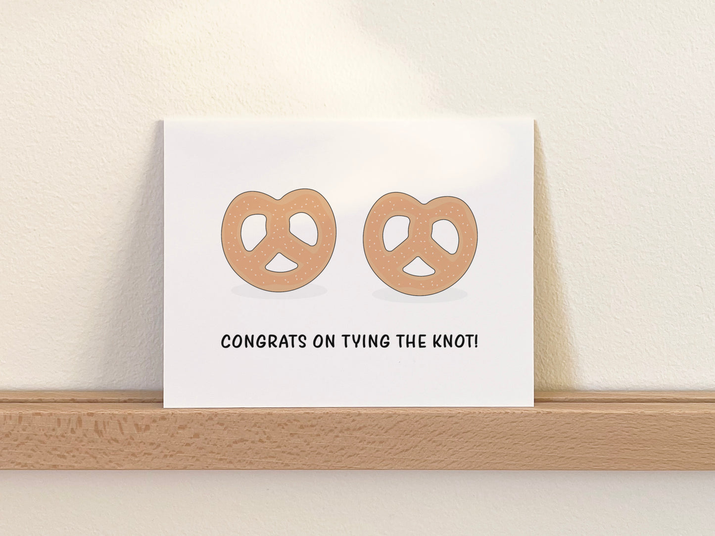 Pretzel Wedding Card