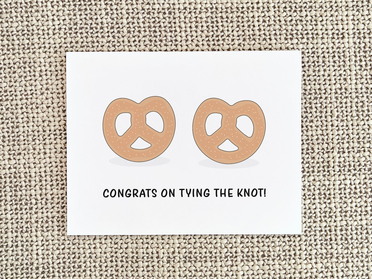 Pretzel Wedding Card