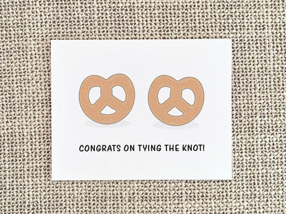 Pretzel Wedding Card