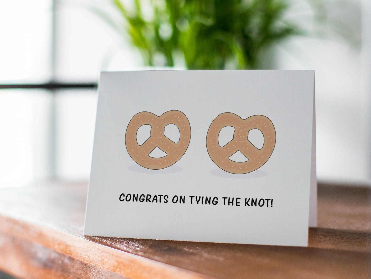 Pretzel Wedding Card