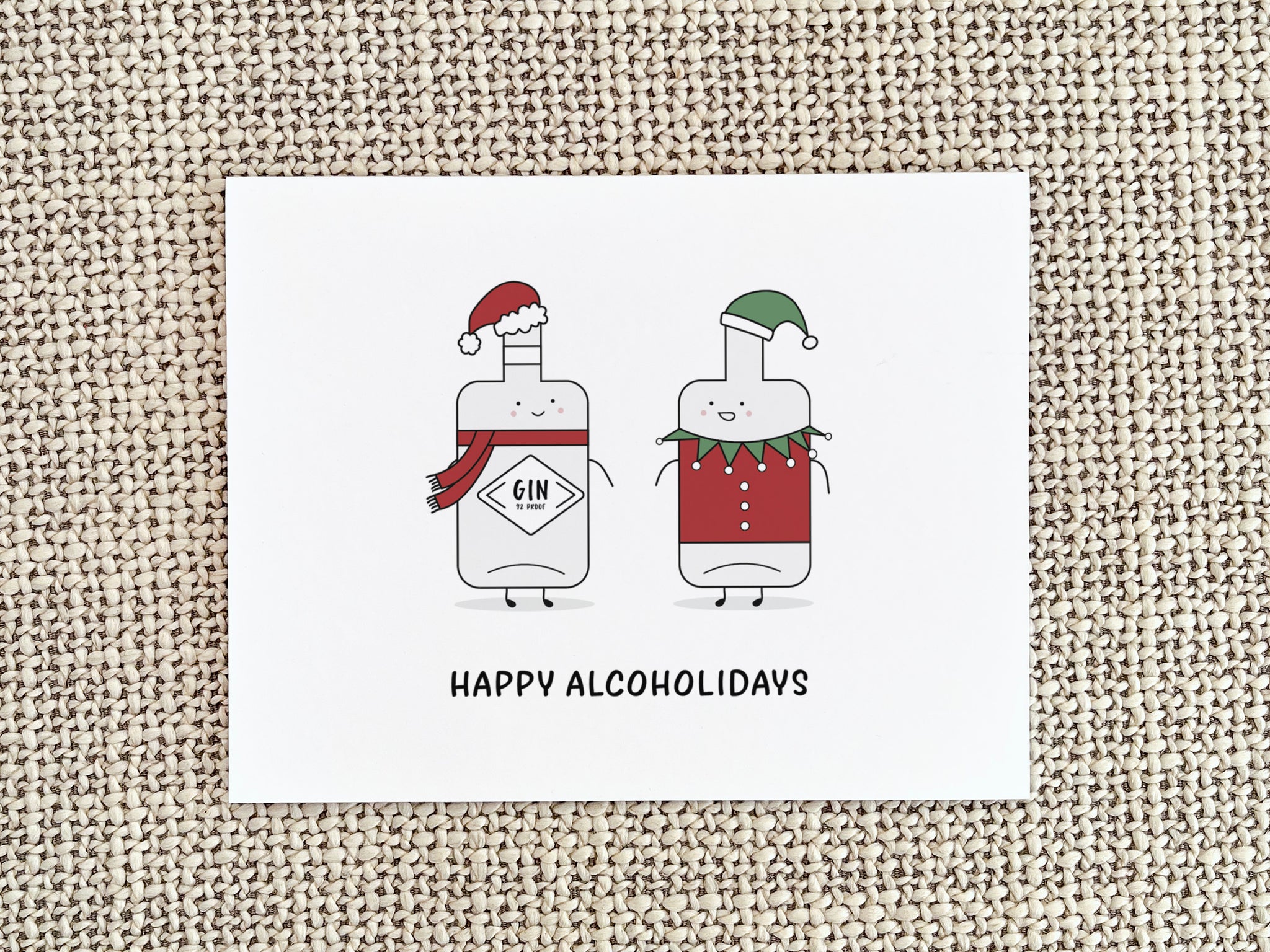 Alcohol Christmas Card  Funny Christmas Cards – Nine Two Design