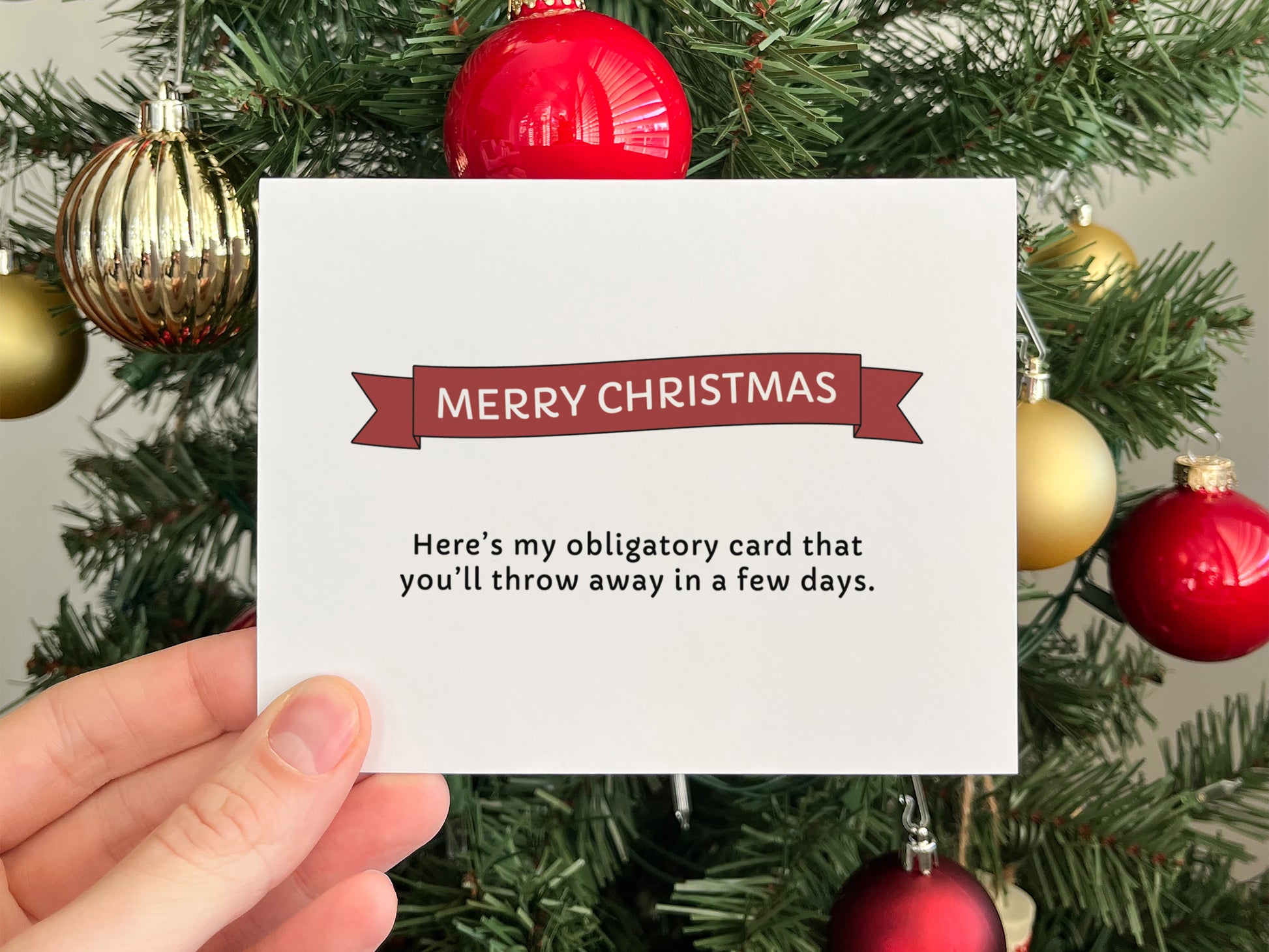 Funny Christmas Greeting Card, Christmas Gift for Him or Her