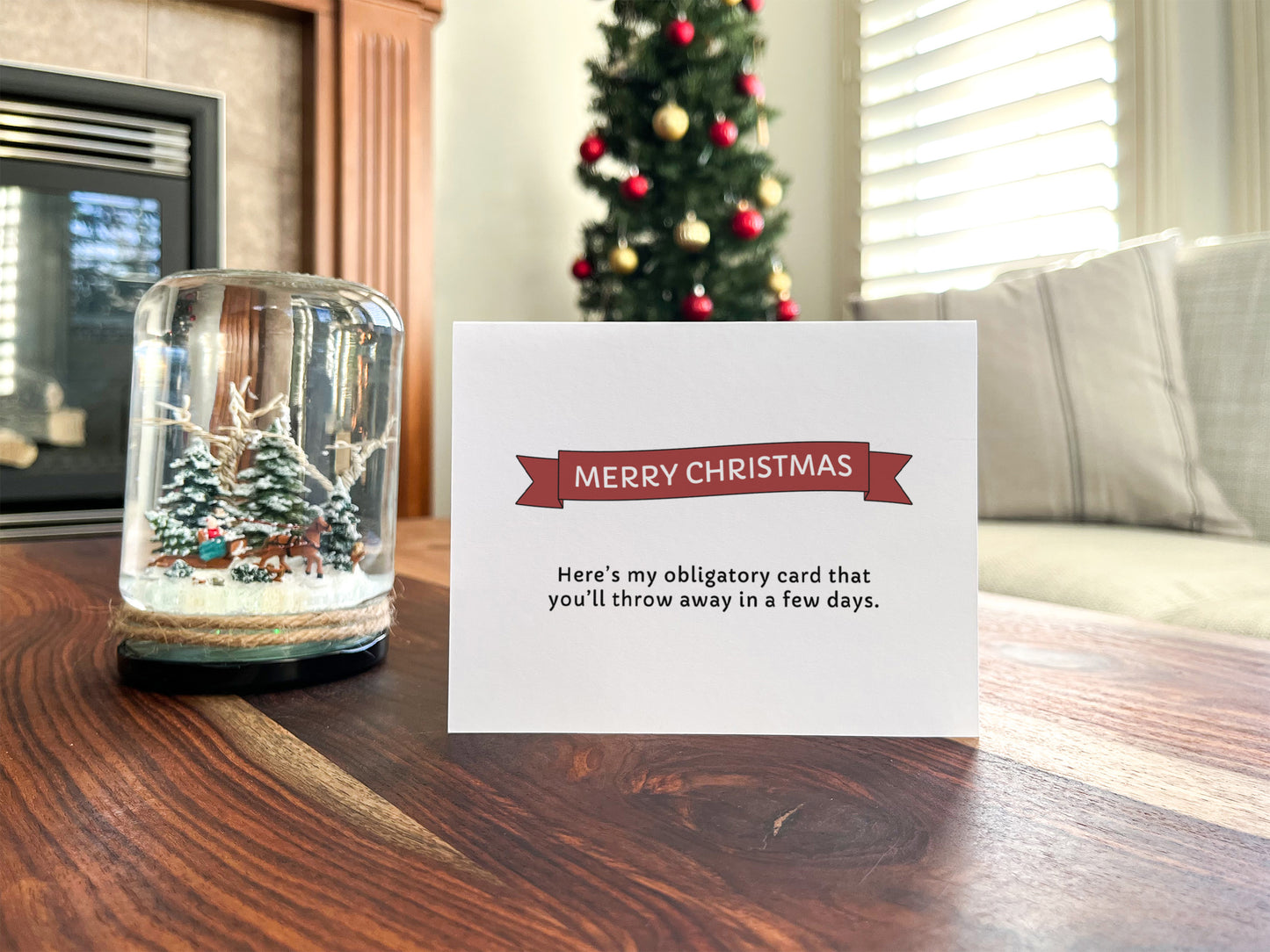 Funny Christmas Greeting Card, Christmas Gift for Him or Her