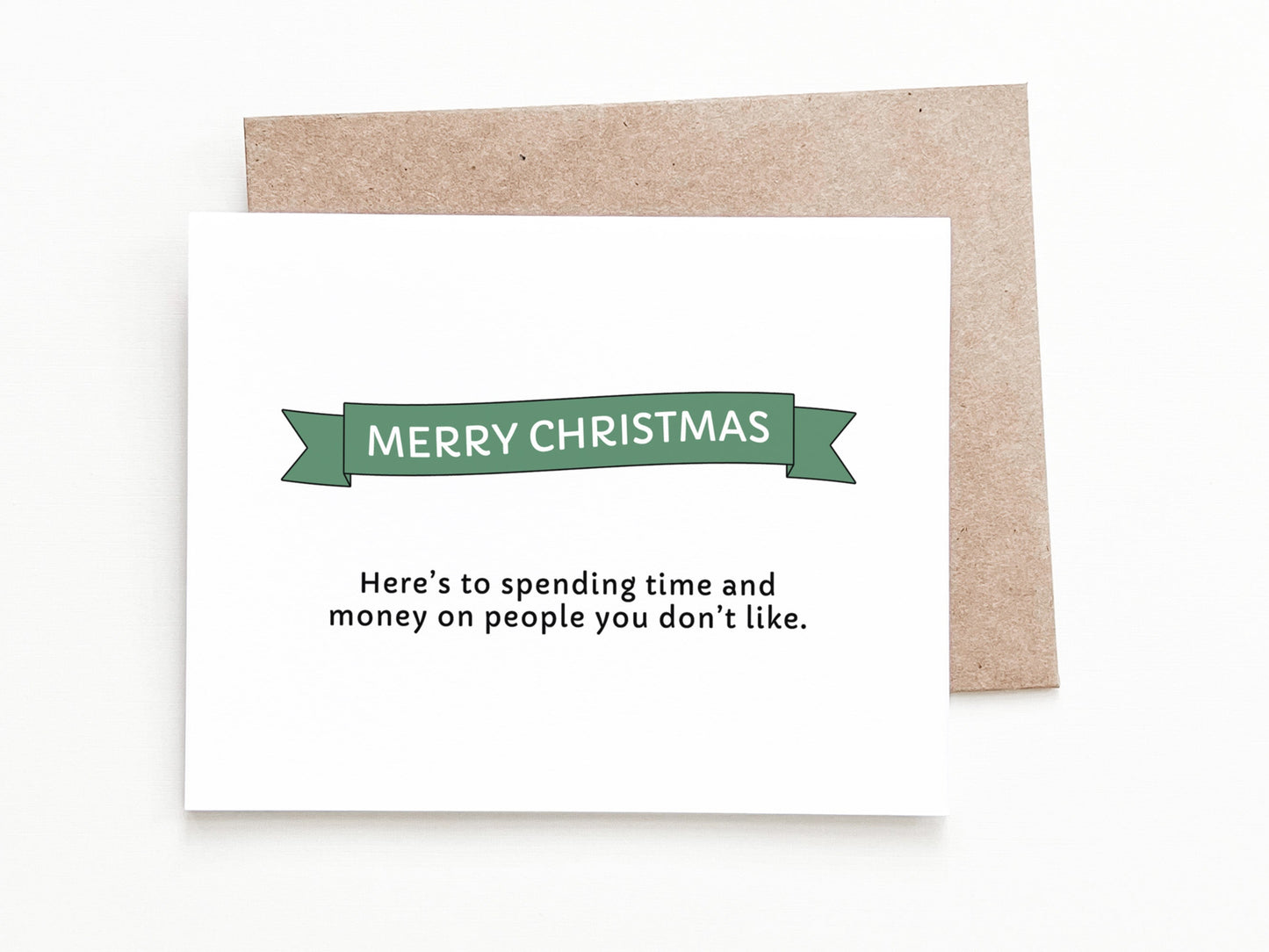 Spending Time and Money Christmas Card