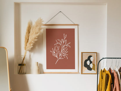 Modern Botanical Wall Art, Home Decor Art Print